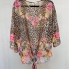 Malissa J Flower leopard print top