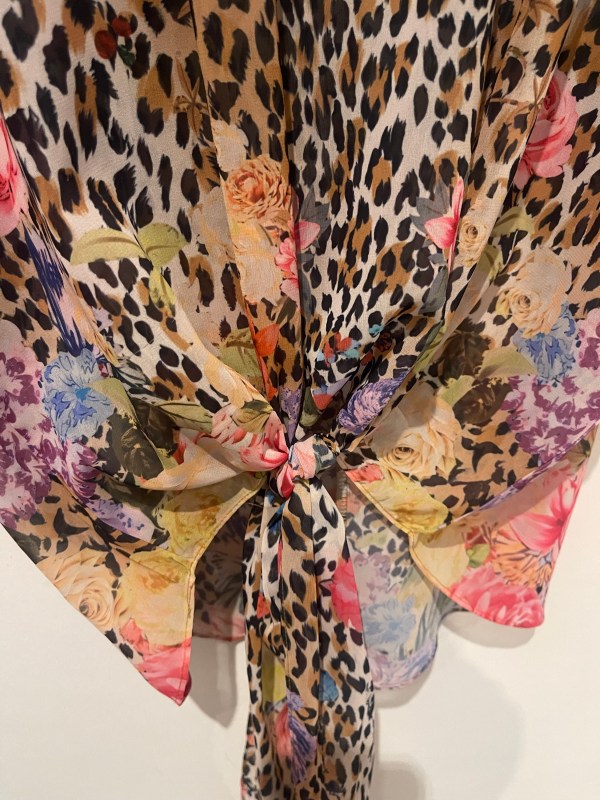 Malissa J Flower leopard print top