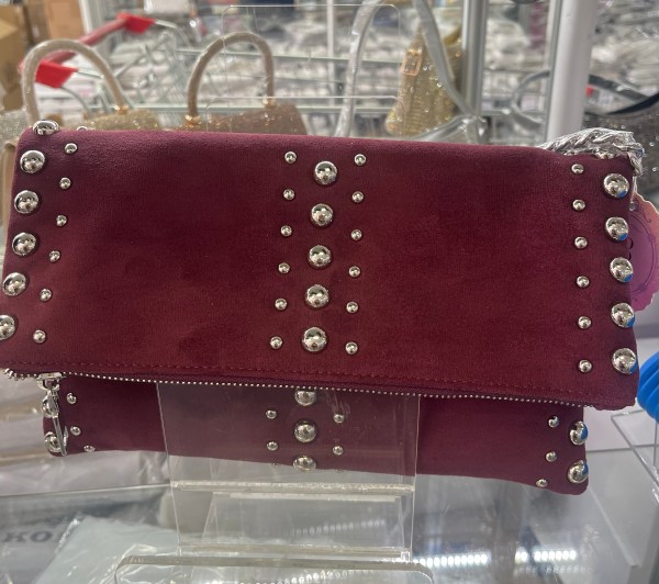 Faux Suede clutch