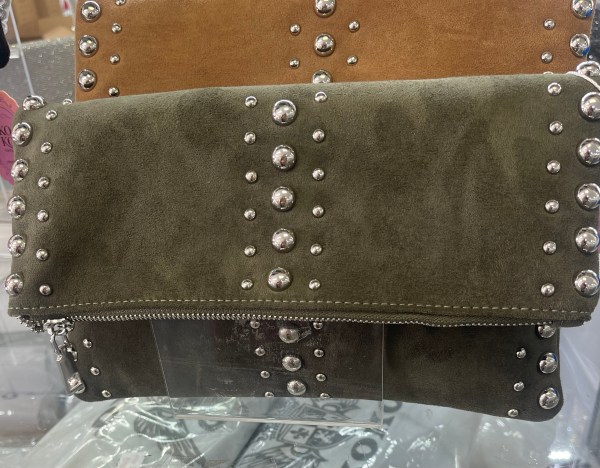 Faux Suede clutch