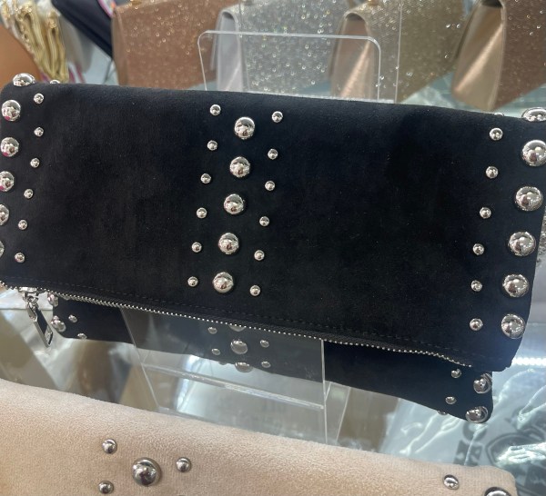 Faux Suede clutch