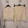 2 piece lace/pearl skirt & top